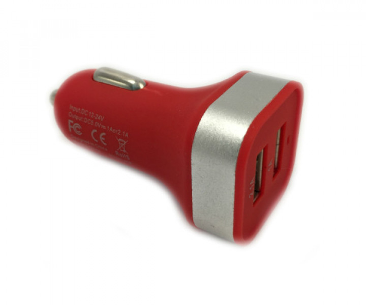 АЗУ 2.1A 2USB Red
