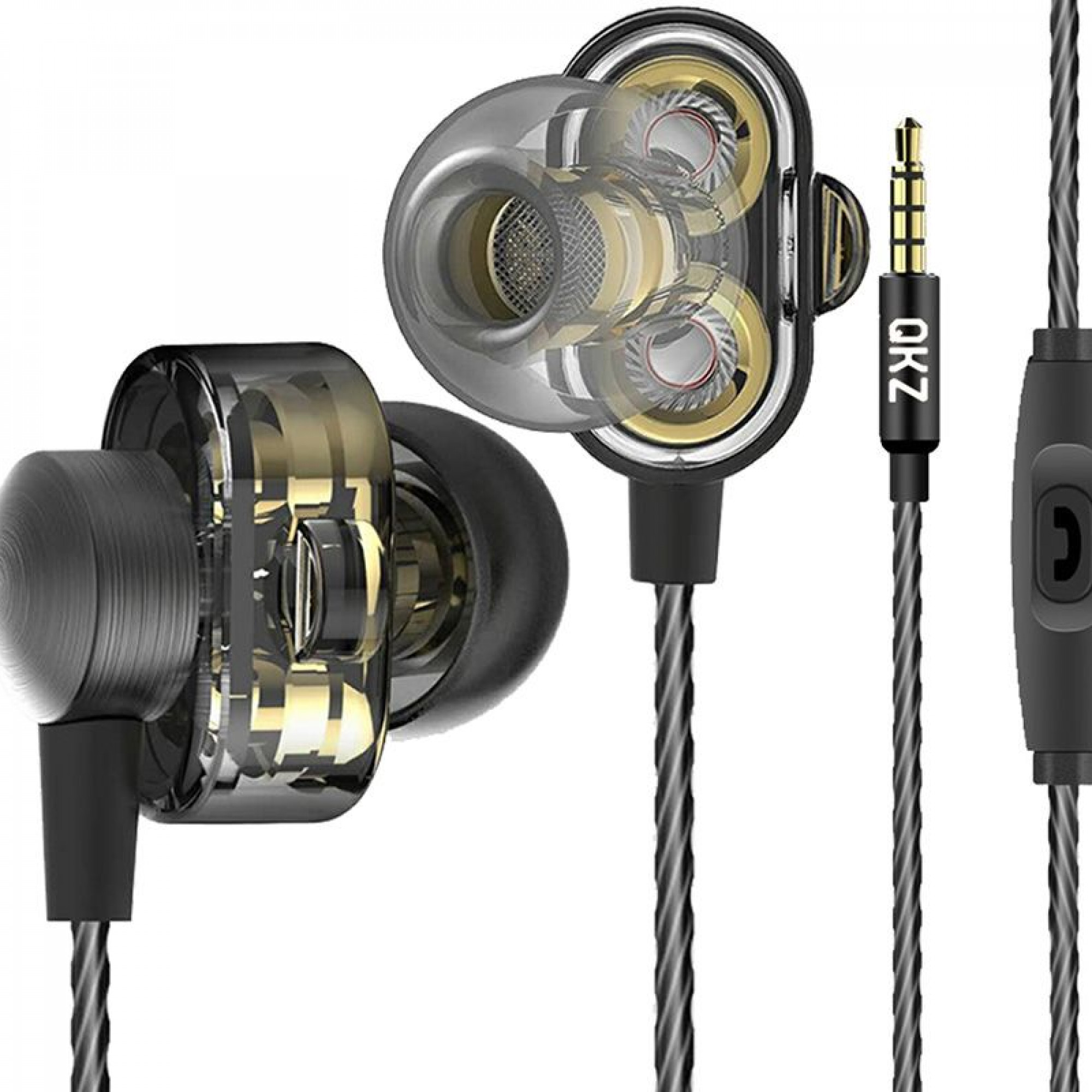 Наушники QKZ DM8 Mic Black