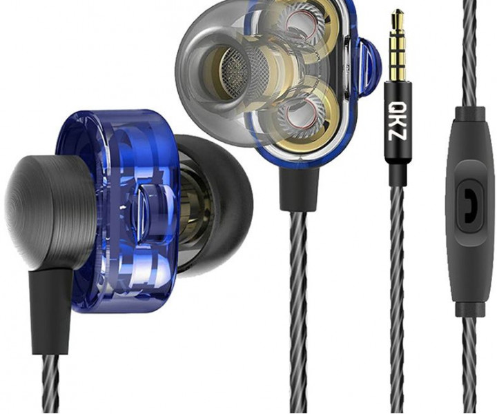 Наушники QKZ DM8 Mic Blue