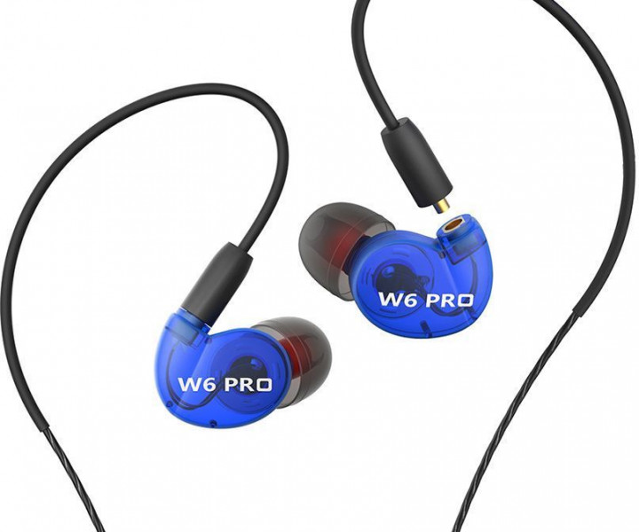 Навушники QKZ W6 pro Blue