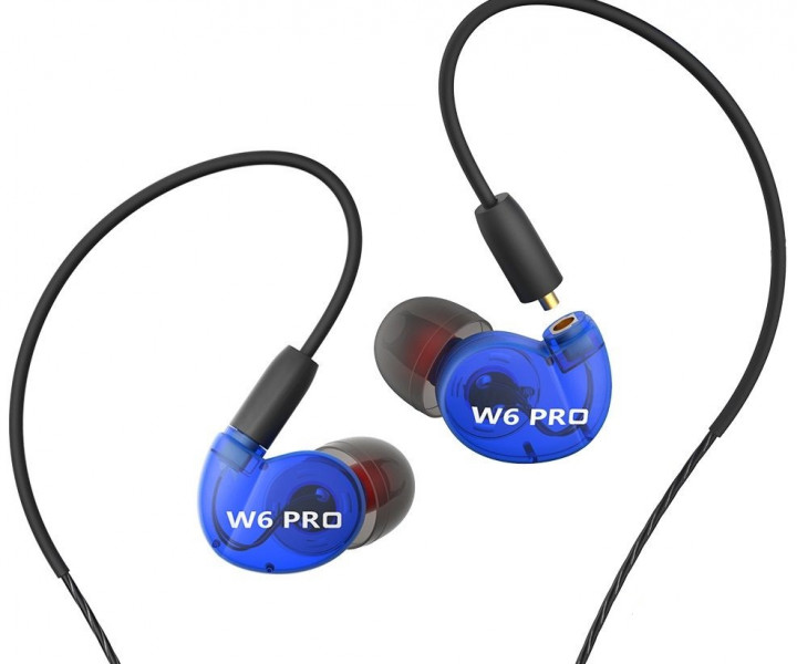 Навушники QKZ W6 pro Blue