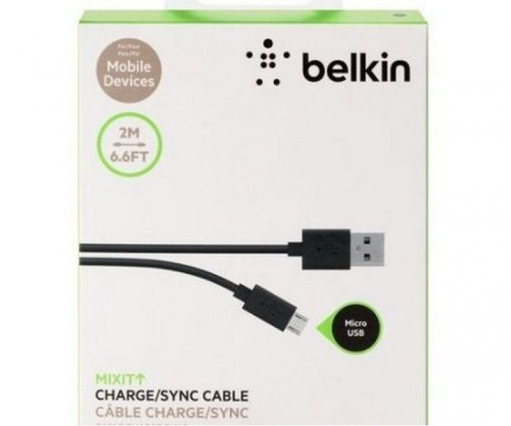Кабель BELKIN USB 2.0 (AM/microB) MIXIT 3 м, Black F2CU012bt3M-BLK