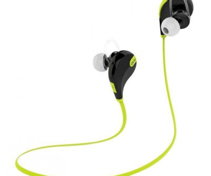 Наушники QCY QY7 Bluetooth Black-Green QCY-QY7