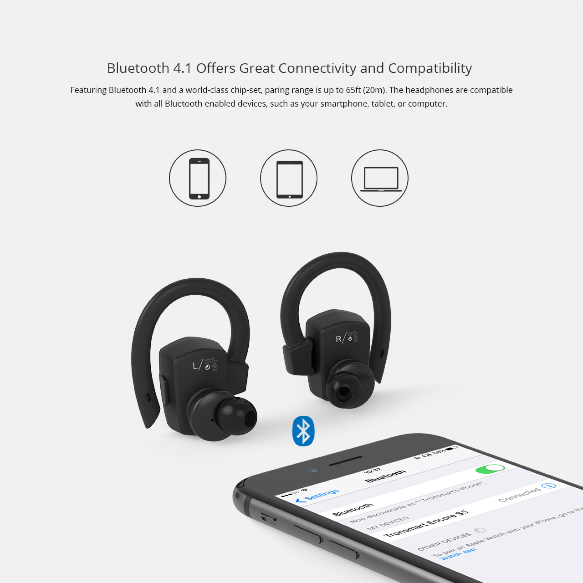 Наушники Tronsmart Encore S5 TWS Bluetooth Earphones
