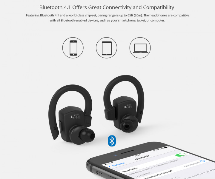 Наушники Tronsmart Encore S5 TWS Bluetooth Earphones