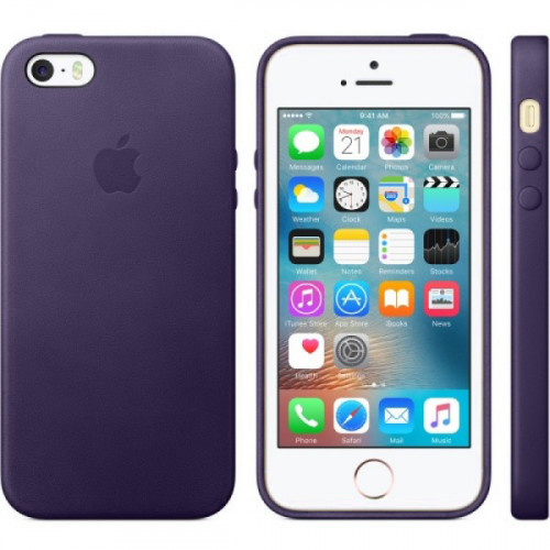 Чохол Leather Case для iPhone 5 / 5s / SE Lavander