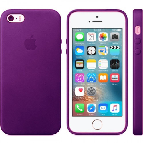 Чохол Leather Case для iPhone 5/5s/SE Purple