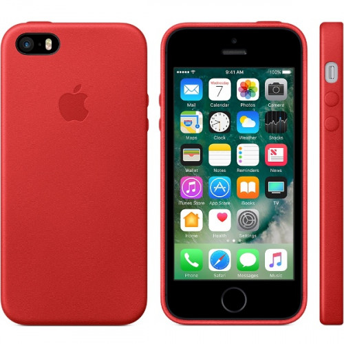 Чохол Leather Case для iPhone 5 / 5s / SE Red