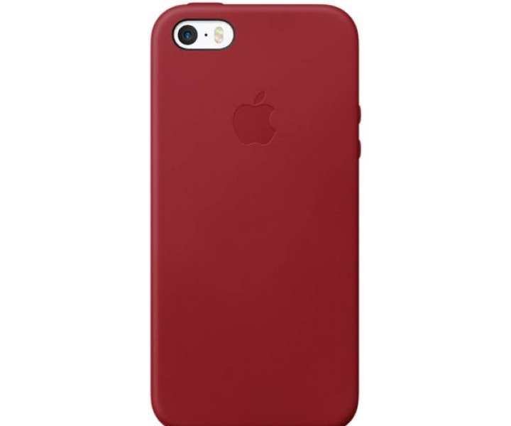 Чохол Apple Leather Case для iPhone 5/5s/SE (PRODUCT) RED (MNYV2)