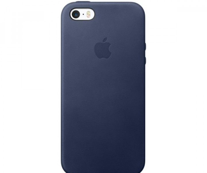 Чохол Apple Leather Case для iPhone 5/5s/SE Midnight Blue (MMHG2)
