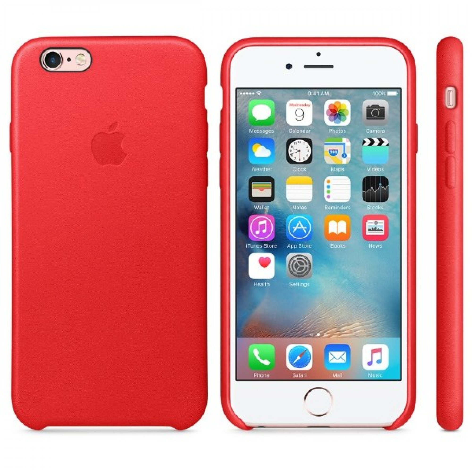 Чохол Apple Leather Case для iPhone 6 / 6s (PRODUCT) Red (MKXX2)