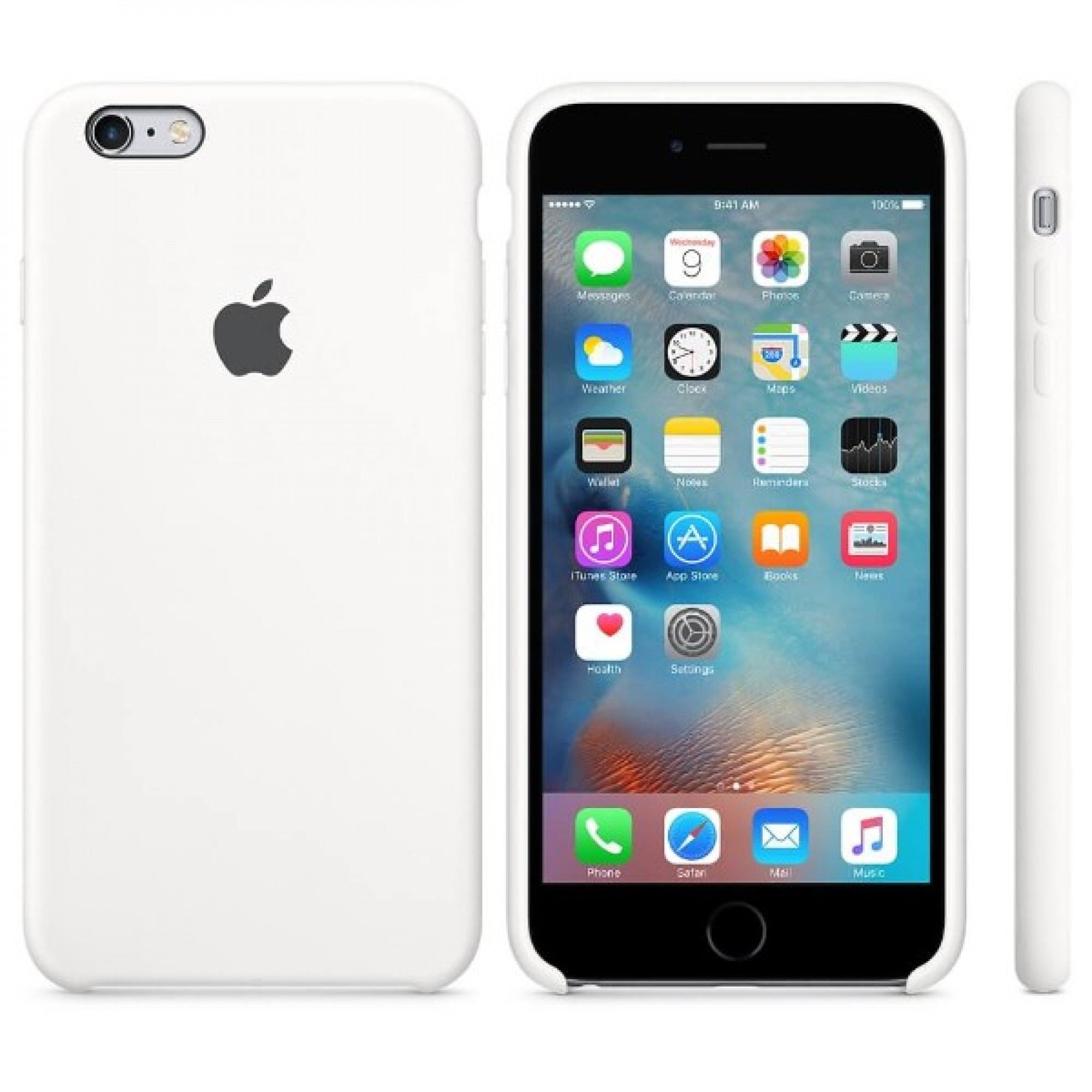 Оригінальний чохол Apple Silicone Case для iPhone 6 / 6s Plus White (MKXK2)