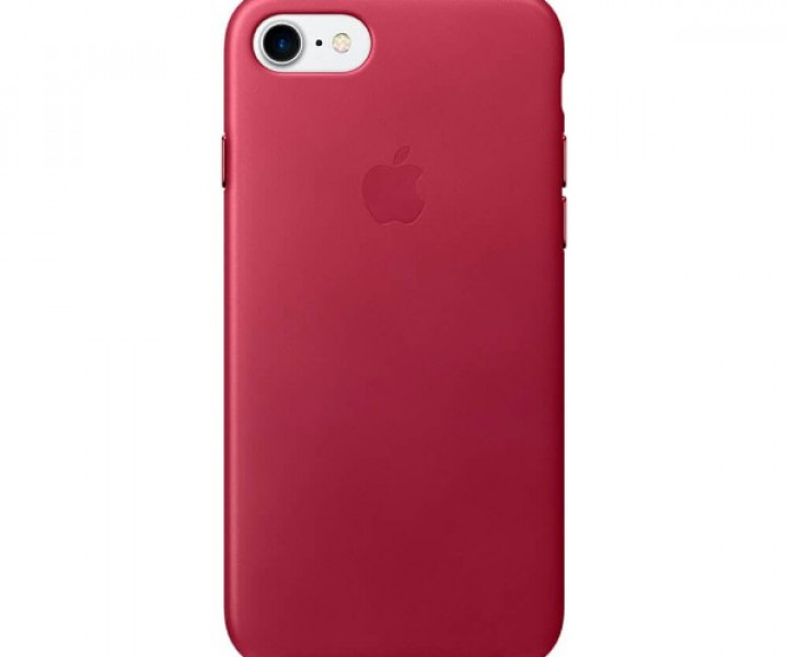 Оригинальный чехол Apple Leather Case для iPhone 8/7 Berry (MPVG2)