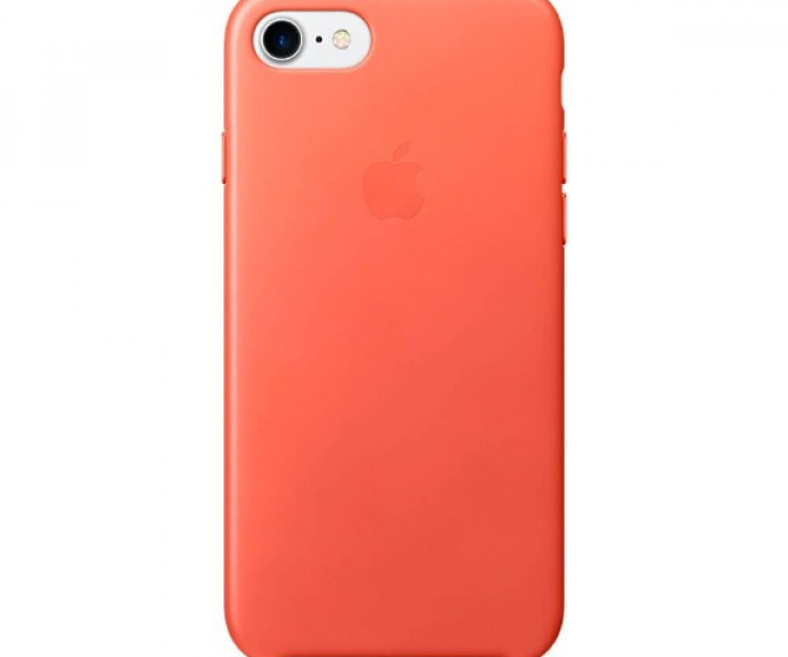 Оригинальный чехол Apple Leather Case для iPhone 8/7 Geranium (MQ5F2)
