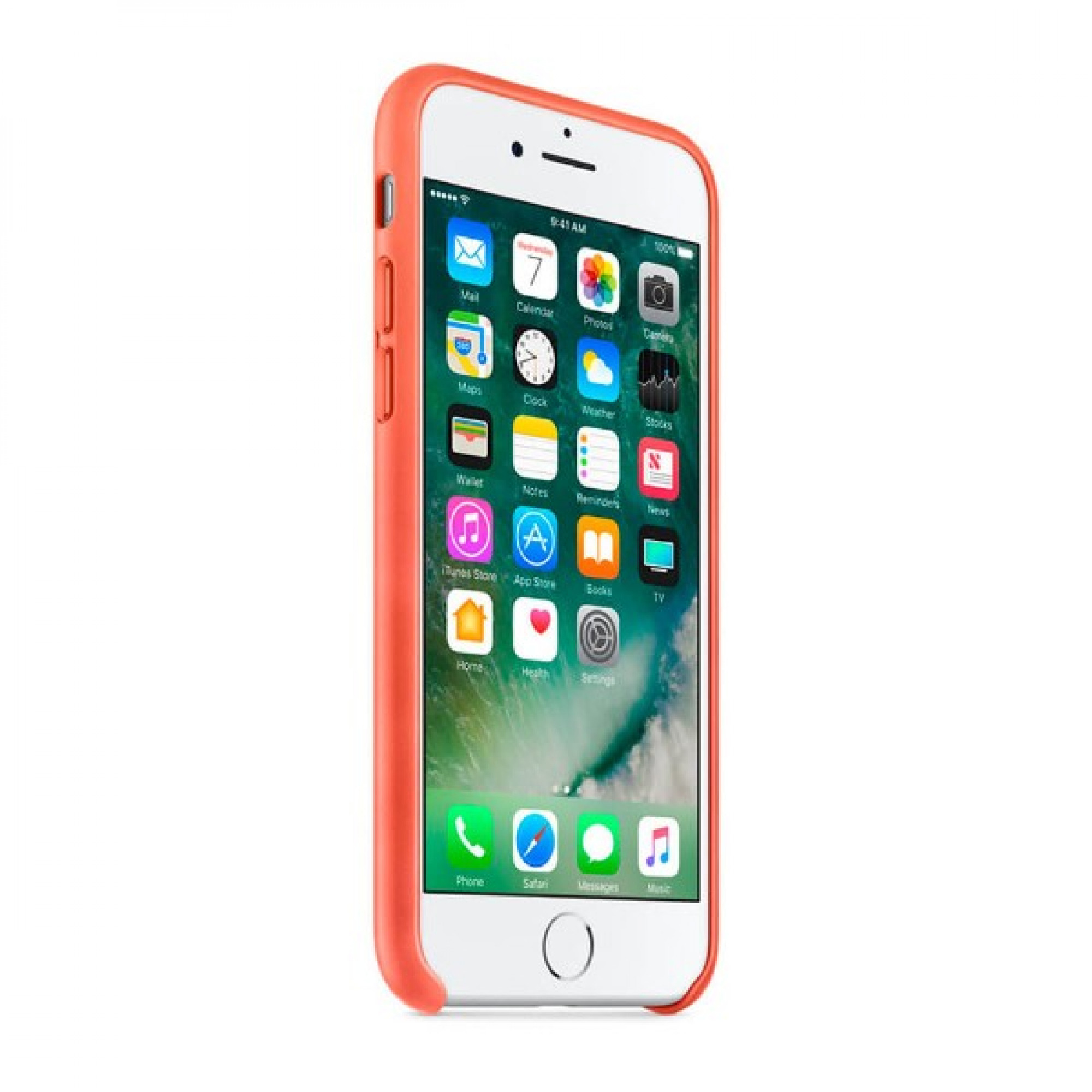 Оригінальний чохол Apple Leather Case для iPhone 8/7 Geranium (MQ5F2)
