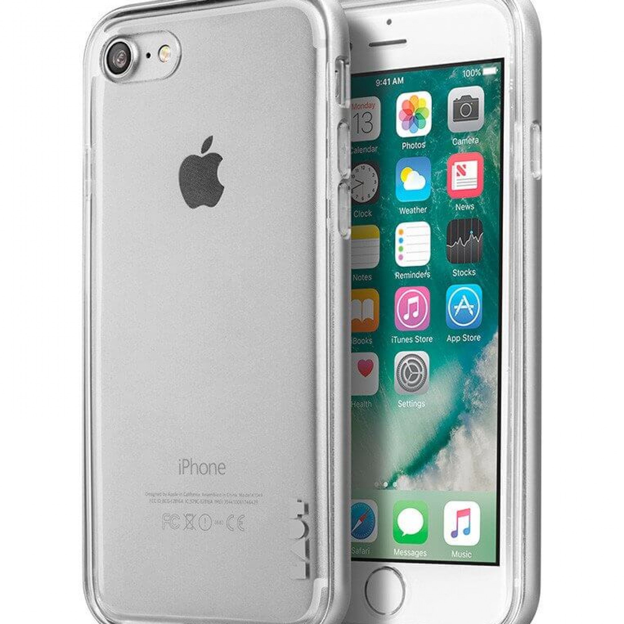 Чохол LAUT EXO-FRAME Aluminium bampers Silver для iPhone 7 (LAUT_IP7_EX_SL)