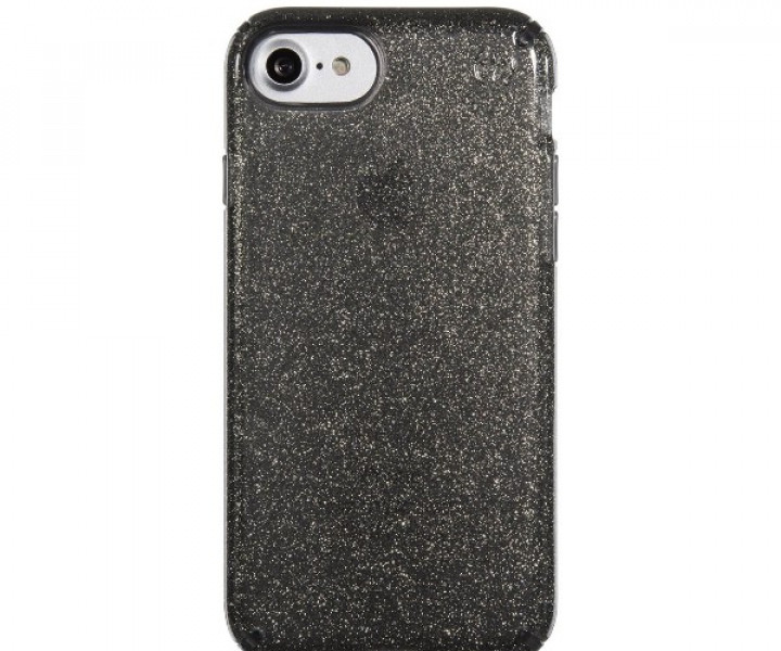 Чохол Speck Presidio Clear + Glitter Onyx Black для iPhone 7/8
