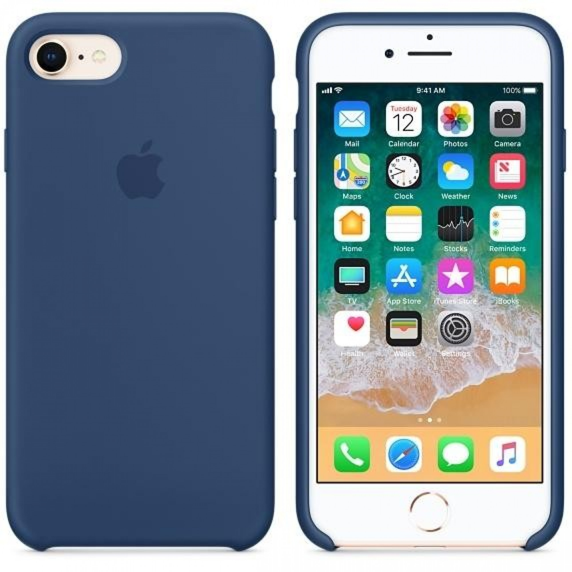Чохол Apple Silicone Case для iPhone 8/7 Blue Cobalt (MQGN2)