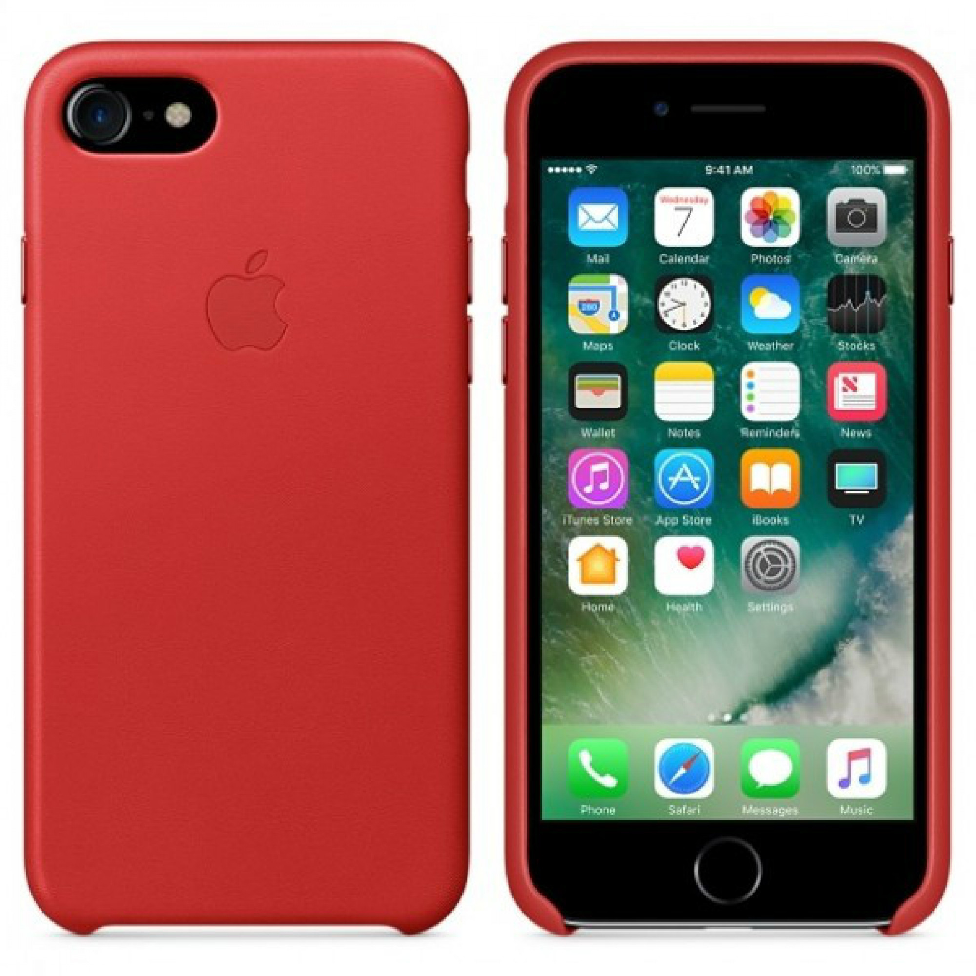 Чохол Leather Case Red для iPhone 7
