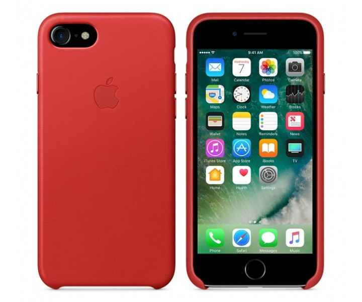 Чохол Leather Case Red для iPhone 7