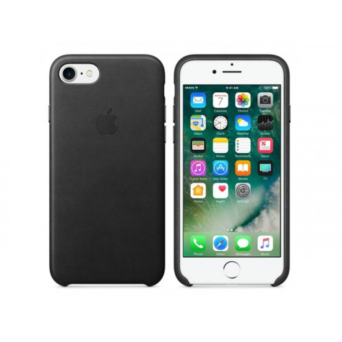 Чохол Apple iPhone 7 Leather Case - Black (MMY52)
