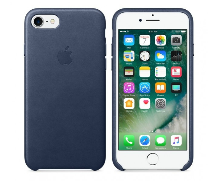 Чохол Apple iPhone 7 Leather Case - Midnight Blue (MMY32)