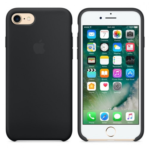 Чохол Apple iPhone 7 Silicone Case - Black (MMW82)
