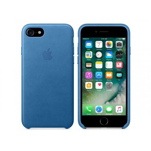 Чохол Apple iPhone 7 Leather Case - Sea Blue (MMYH2)
