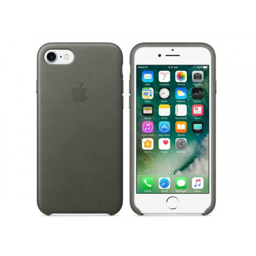 Чохол Apple iPhone 7 Leather Case - Storm Gray (MMYE2)