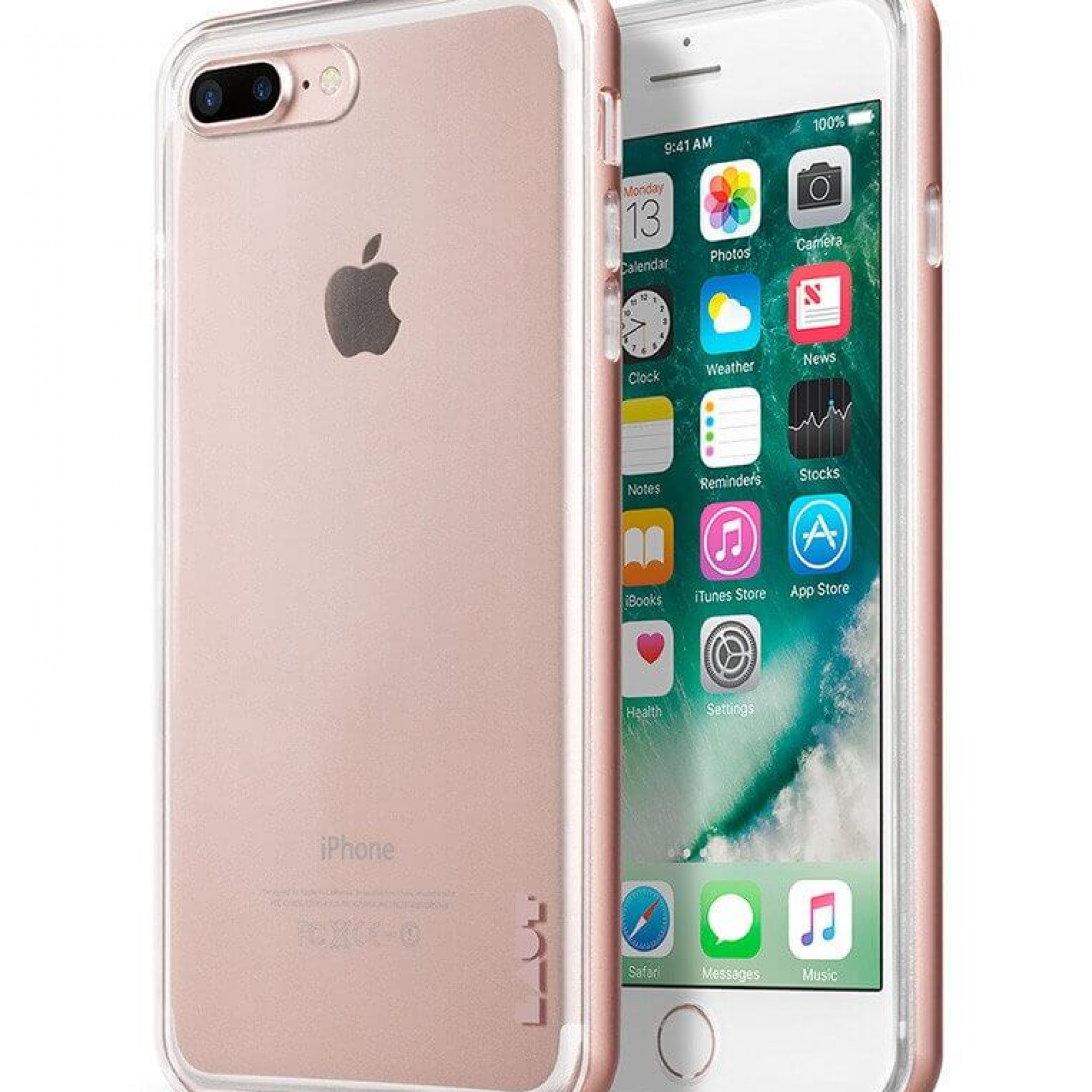 Чохол LAUT EXO-FRAME Aluminium bampers Rose Gold для iPhone 7 Plus (LAUT_IP7P_EX_RG)