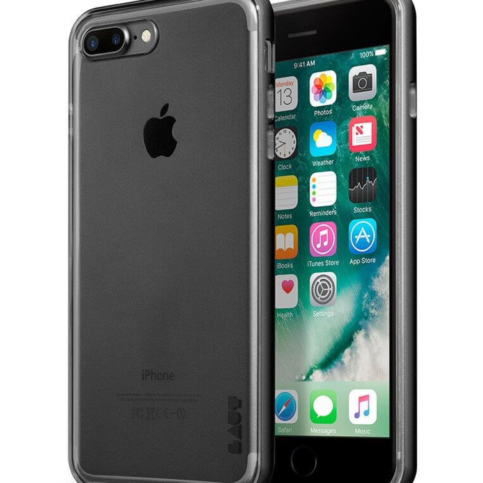 Чохол LAUT EXO-FRAME Aluminium bampers Matte Black для iPhone 7 Plus (LAUT_IP7P_EX_GM)