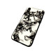 Чохол WK Design Glass LL03 White-Black Flowers для iPhone X