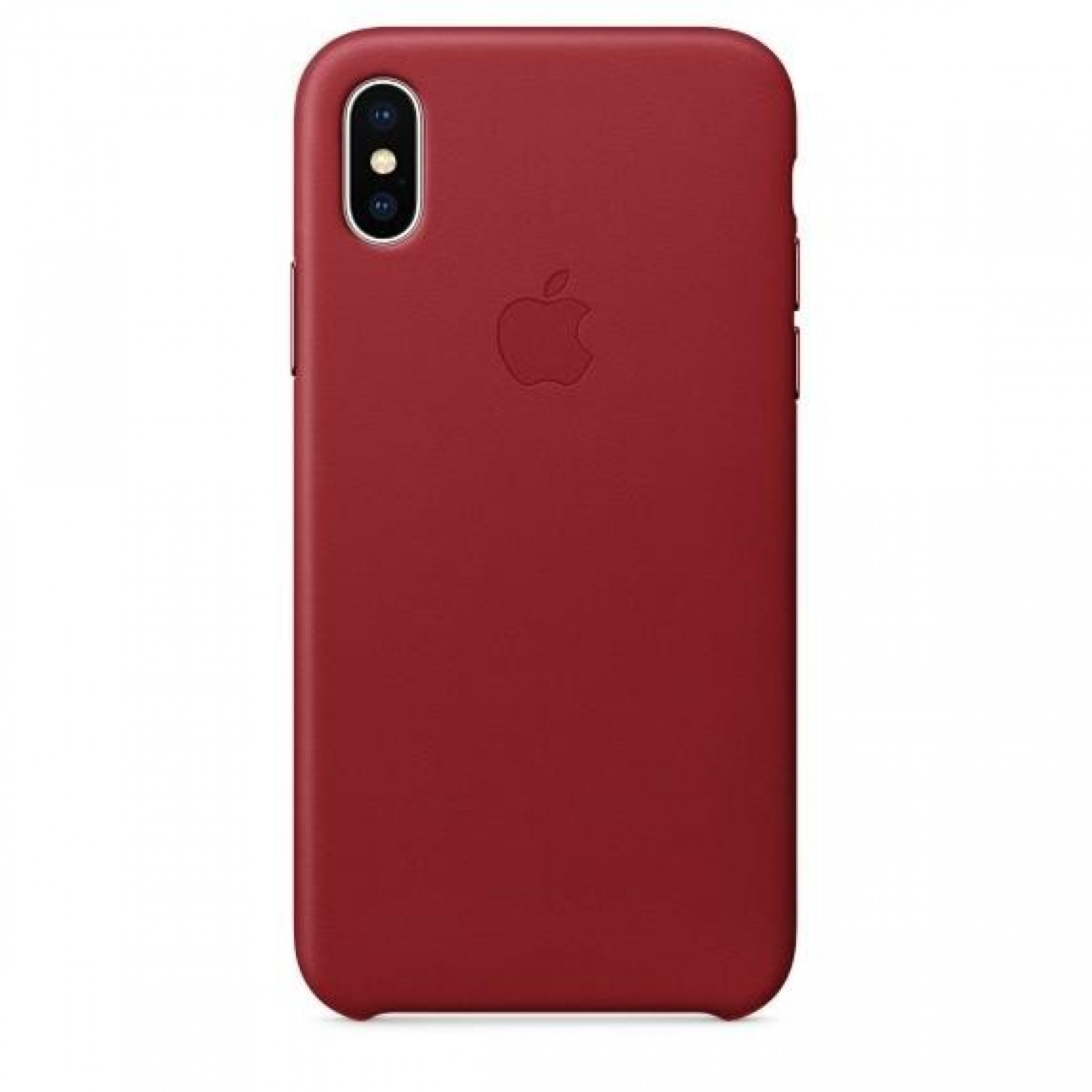 Оригінальний чохол Apple Leather Case для iPhone X (PRODUCT) Red (MQTE2)