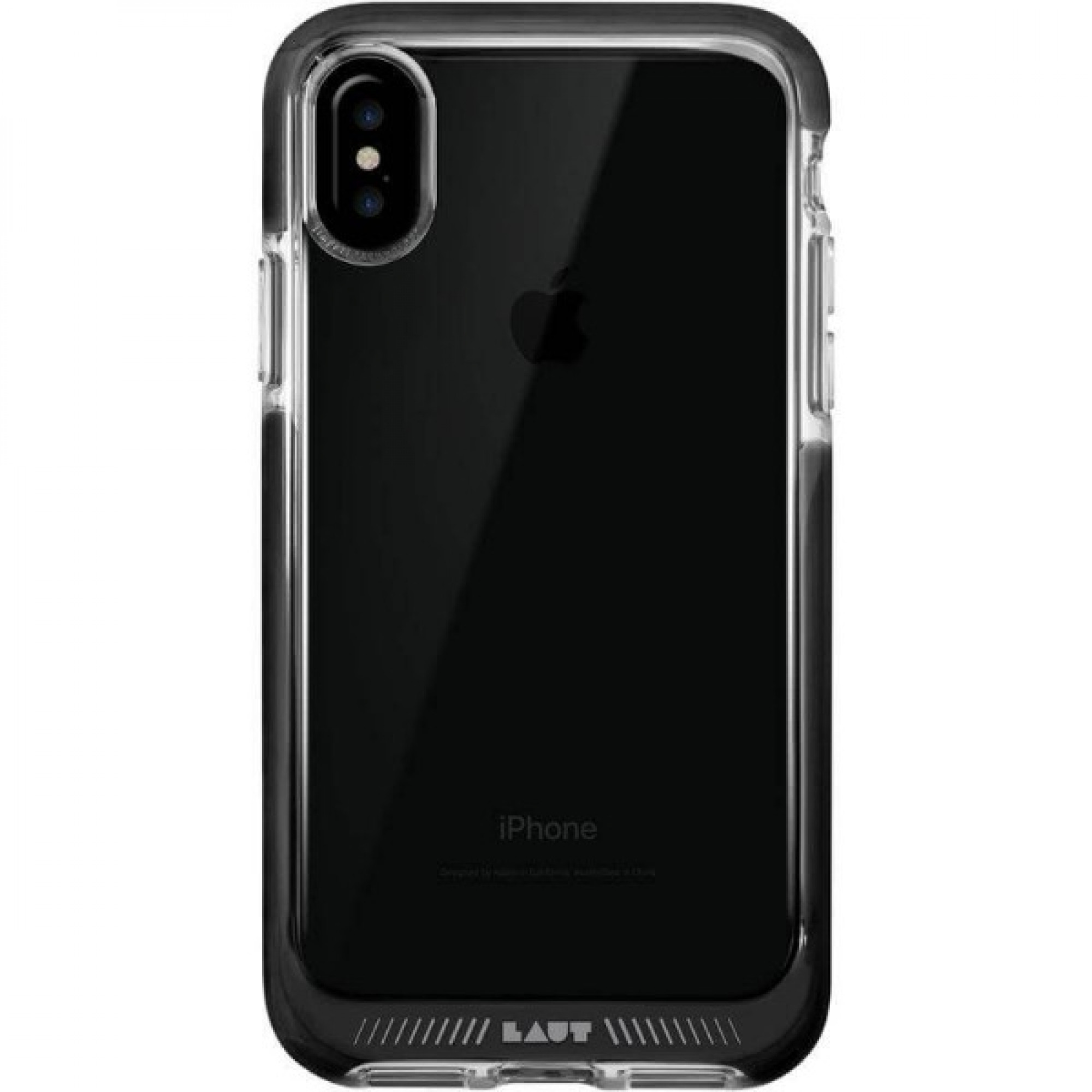 Чохол LAUT FLURO для iPhone X Black (LAUT_iP8_FR_BK)
