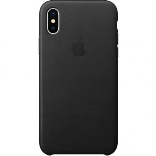 Оригинальный чехол Apple Leather Case для iPhone X Black (MQTD2)