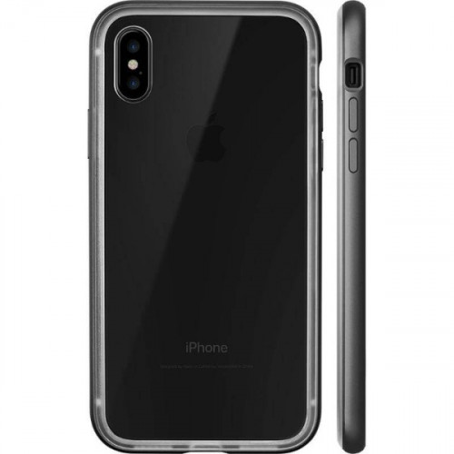 Чохол-бампер LAUT EXO-FRAME Aluminium для iPhone X Mate Black (LAUT_iP8_EXI_GM)