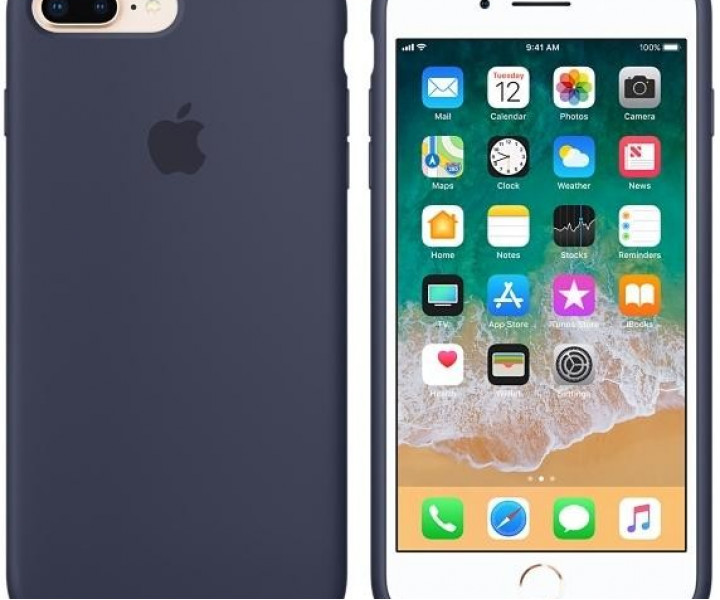 Оригінальний чохол Apple Silicone Case для iPhone 8 Plus / 7 Plus Midnight Blue (MQGY2)