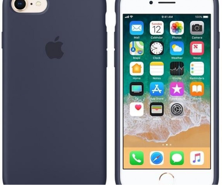 Чохол Apple Silicone Case для iPhone 8/7 Midnight Blue (MQGM2)