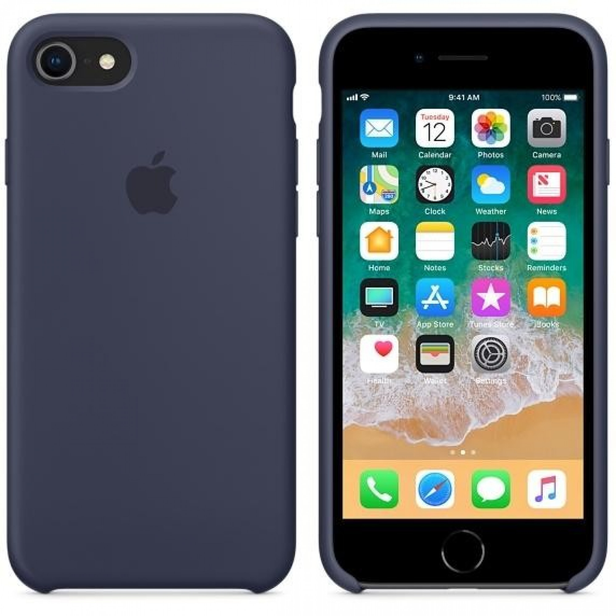 Чохол Apple Silicone Case для iPhone 8/7 Midnight Blue (MQGM2)