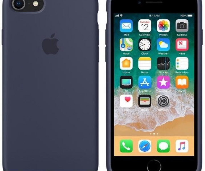 Чохол Apple Silicone Case для iPhone 8/7 Midnight Blue (MQGM2)
