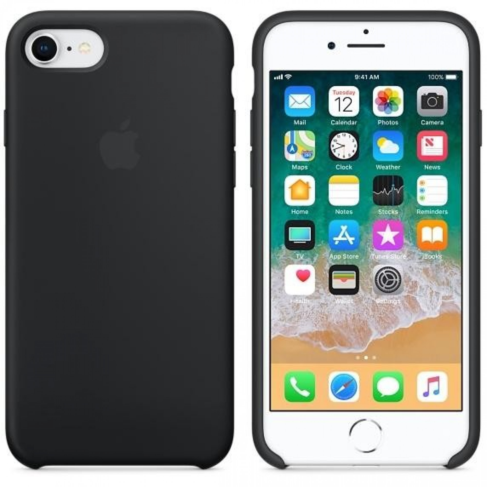 Чохол Apple Silicone Case для iPhone 8/7 Black (MQGK2)