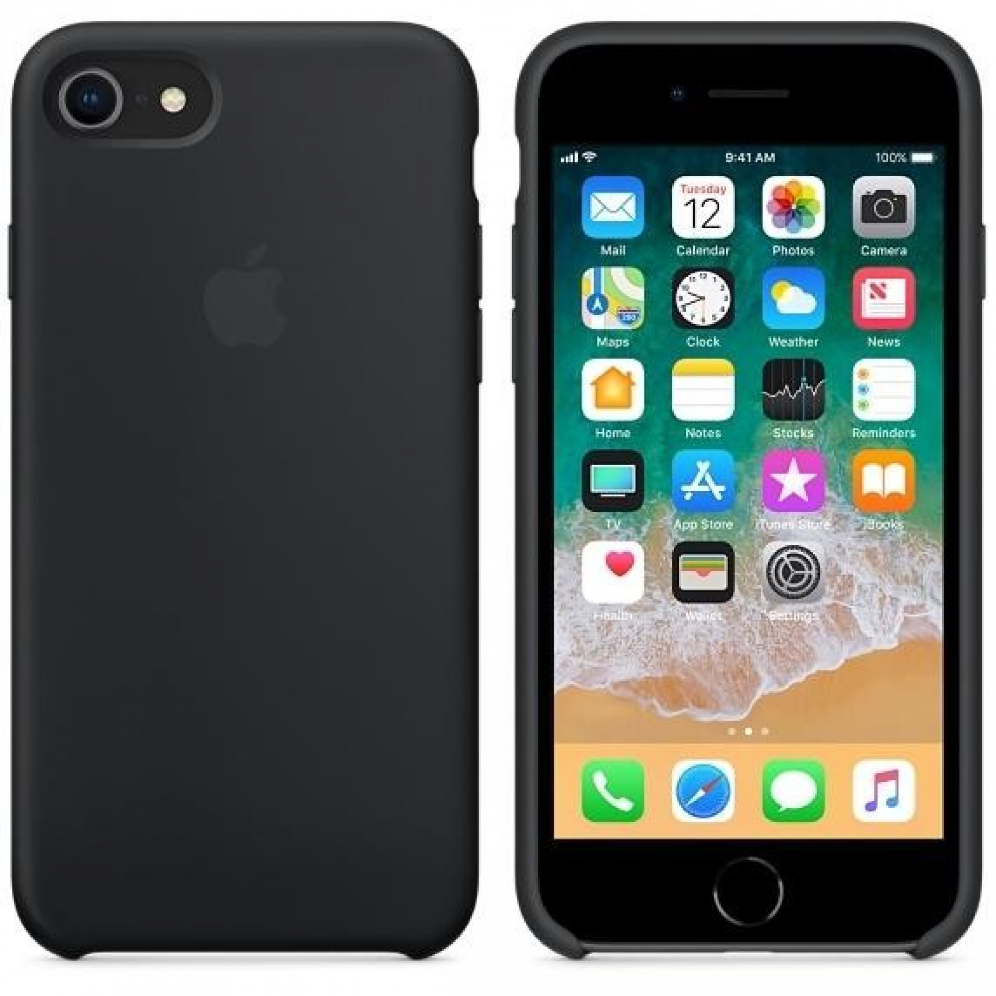 Чохол Apple Silicone Case для iPhone 8/7 Black (MQGK2)