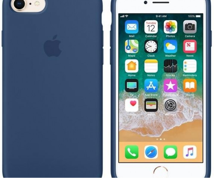 Чохол Apple Silicone Case для iPhone 8/7 Blue Cobalt (MQGN2)