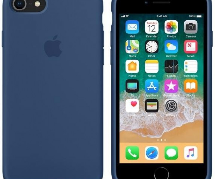 Чохол Apple Silicone Case для iPhone 8/7 Blue Cobalt (MQGN2)