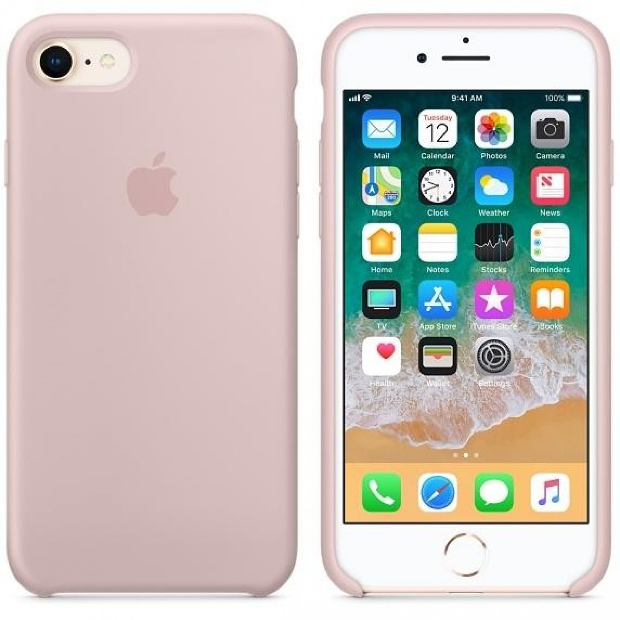 Чохол Apple Silicone Case для iPhone 8/7 Pink Sand (MQGQ2)