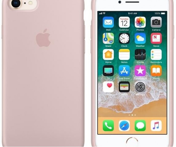 Чохол Apple Silicone Case для iPhone 8/7 Pink Sand (MQGQ2)