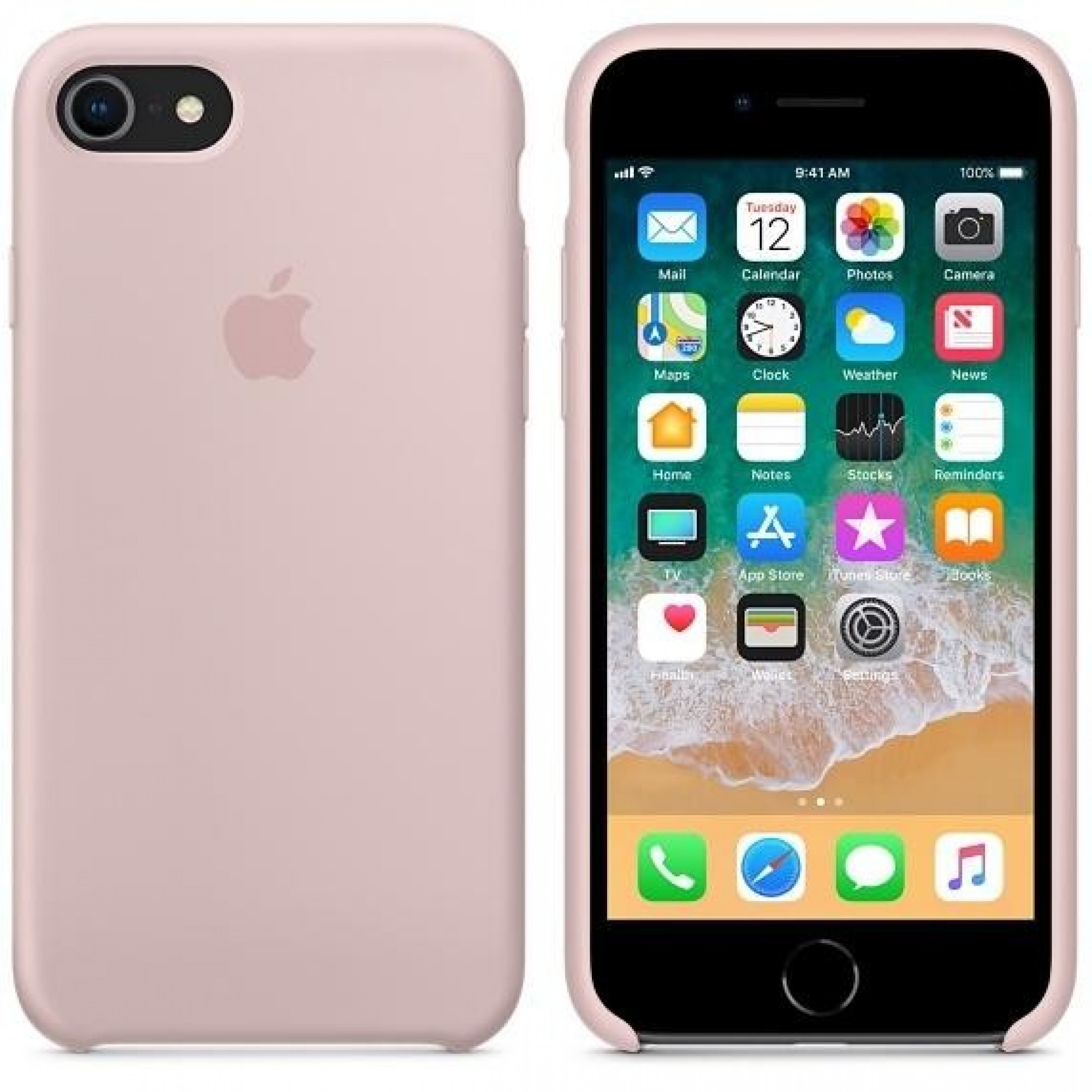 Чохол Apple Silicone Case для iPhone 8/7 Pink Sand (MQGQ2)