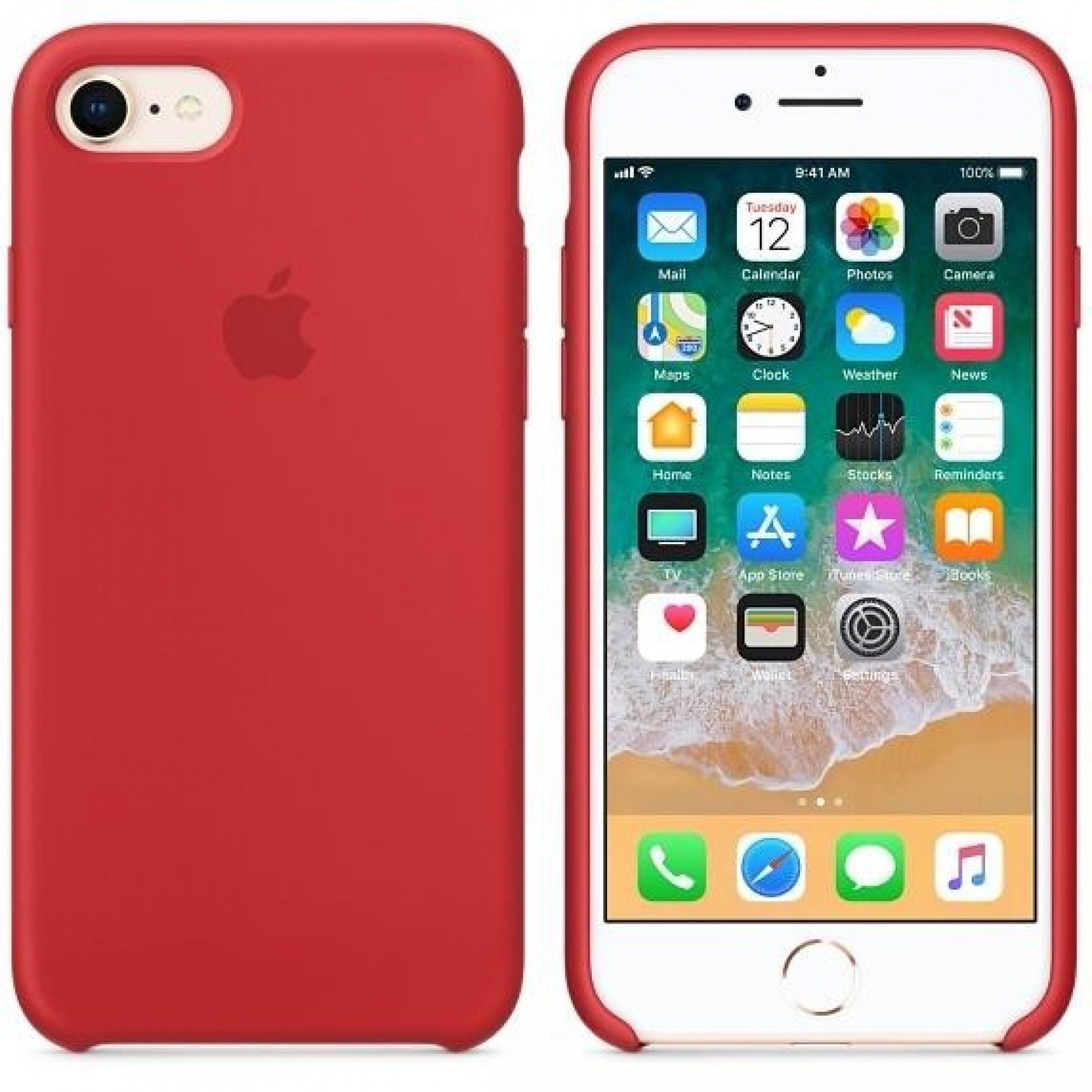 Чохол Apple Silicone Case для iPhone 8/7 (PRODUCT) Red (MQGP2)
