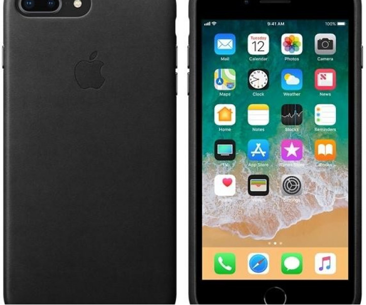 Оригинальный чехол Apple Leather Case для iPhone 8 Plus/7 Plus Black (MQHM2)