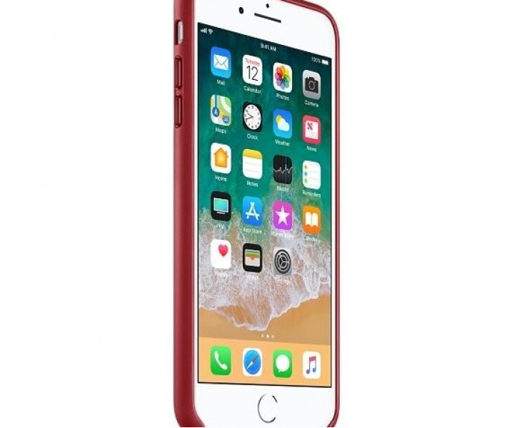Оригинальный чехол Apple Leather Case для iPhone 8 Plus/7 Plus (PRODUCT) RED (MQHN2)